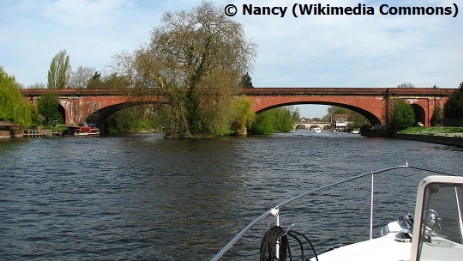 Maidenhead Railway Bridge and Guards Club Island 