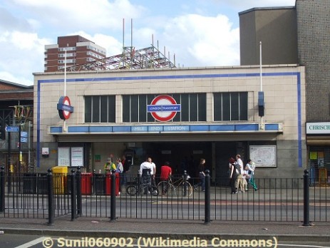 Mile End tube station entrance