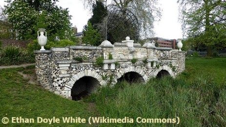 The ornamental bridge in Walpole Park, Ealing, West London