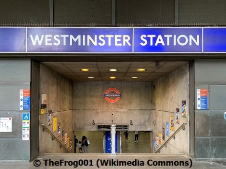 Eingang zur Tube-Station Westminster.