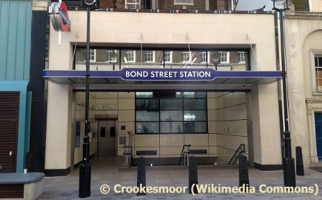 Bond Street station - entrance on Marylebone Lane