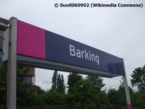 SPlatform Signage at Barking Station