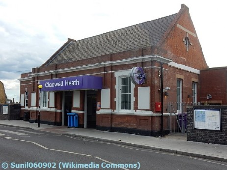 Chadwell Heath station as seen on 3rd July 2022