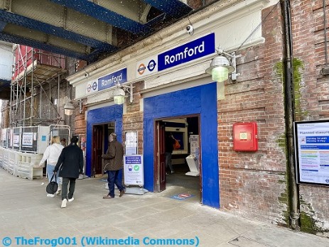 Entrance building of Romford railway station
