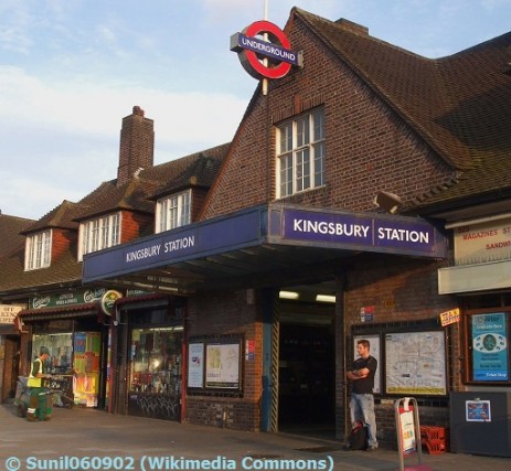 Kingsbury tube station entrance
