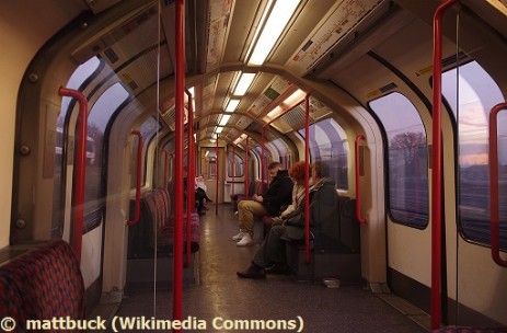  London Underground Central Line unit travelling