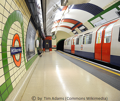 Piccadilly Circus station in London Underground