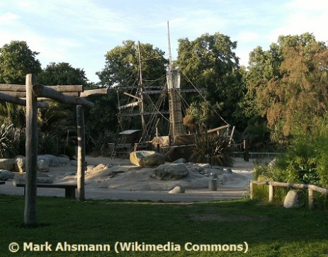 Wooden pirate ship. Diana, Princess of Wales Memorial Playground, Kensington Gardens