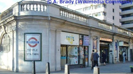 Temple tube station, London