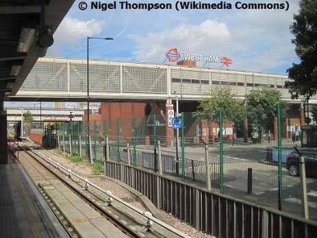 West Ham railway and DLR station, Greater London